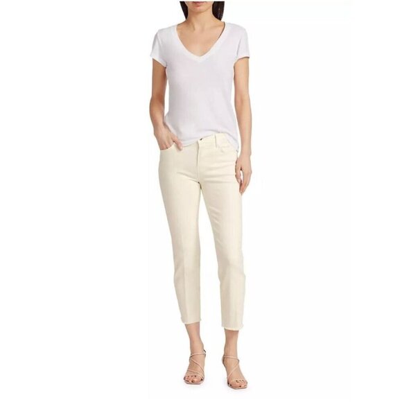 NWT L'AGENCE Sada High Rise Slim Cropped Jean in Tender Yellow - Size 25